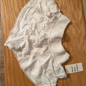 White Ruffled Shorts by Good Day Project
